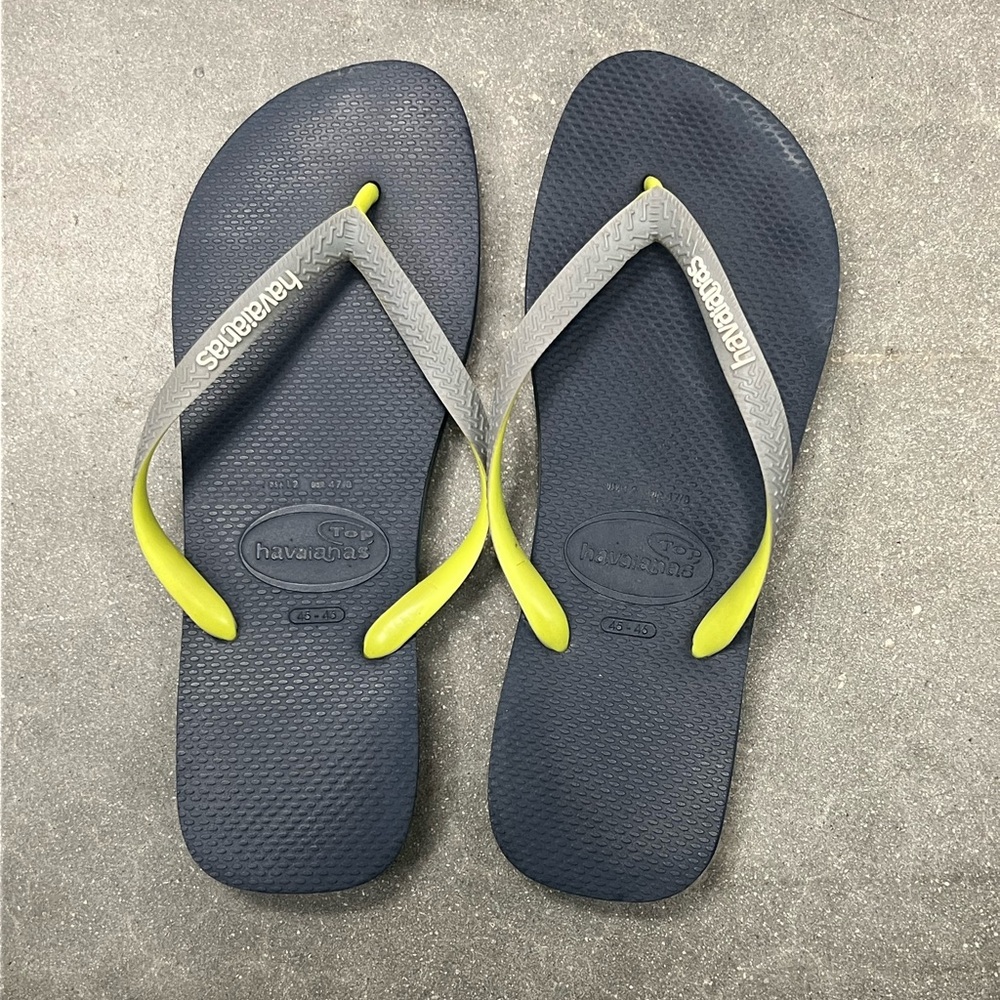 Havaianas Navy and Gray Flip Flops